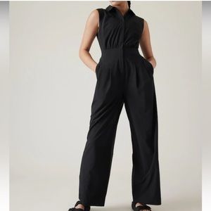 Athleta Brooklyn Heights Wide Leg Jumpsuit - Black - Size 6